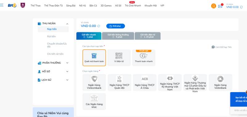 Nhập đúng thông tin đăng nhập BK8