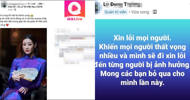 FC khánh vân xin lỗi