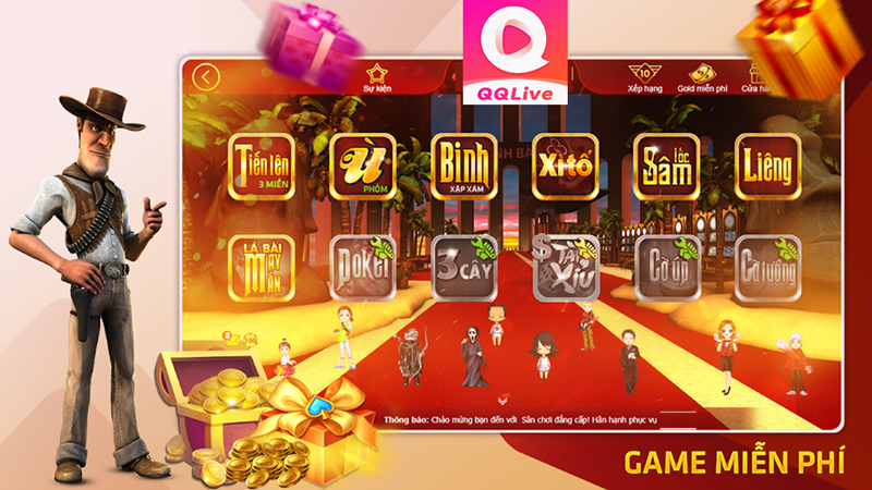 sảnh game bài QQLive