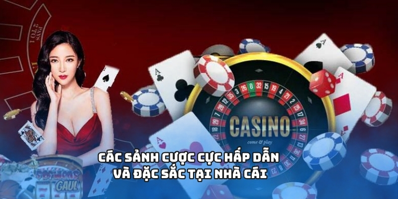 Các sảnh cược cực hấp dẫn và đặc sắc tại nhà cái