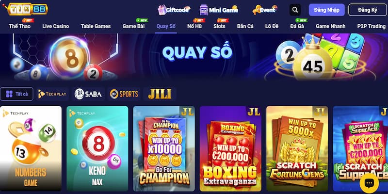 Quay Số Tin88 - Đơn giản nhưng không kém phần hấp dẫn