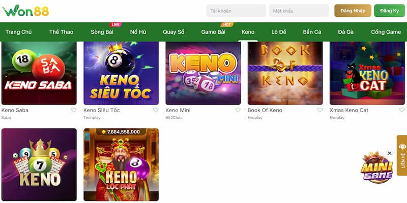 Các hình thức chơi Quay Số Won88