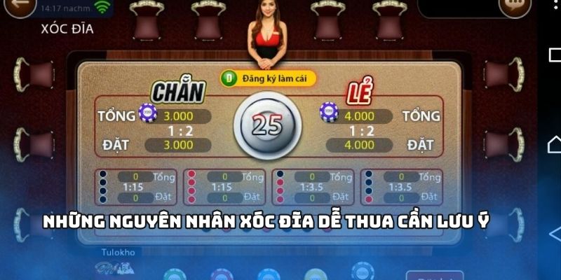 Hội viên nên tìm hiểu nguyên nhân cược xóc đĩa dễ thua