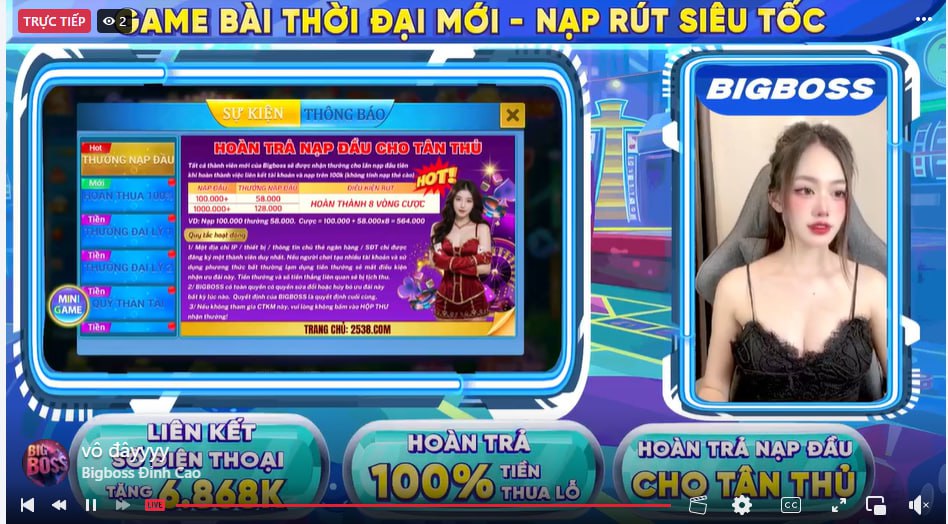 Nhiều hot girl livestream tại Bigboss